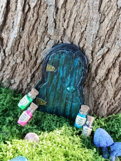 Porte féerique de mousse sorciÚre