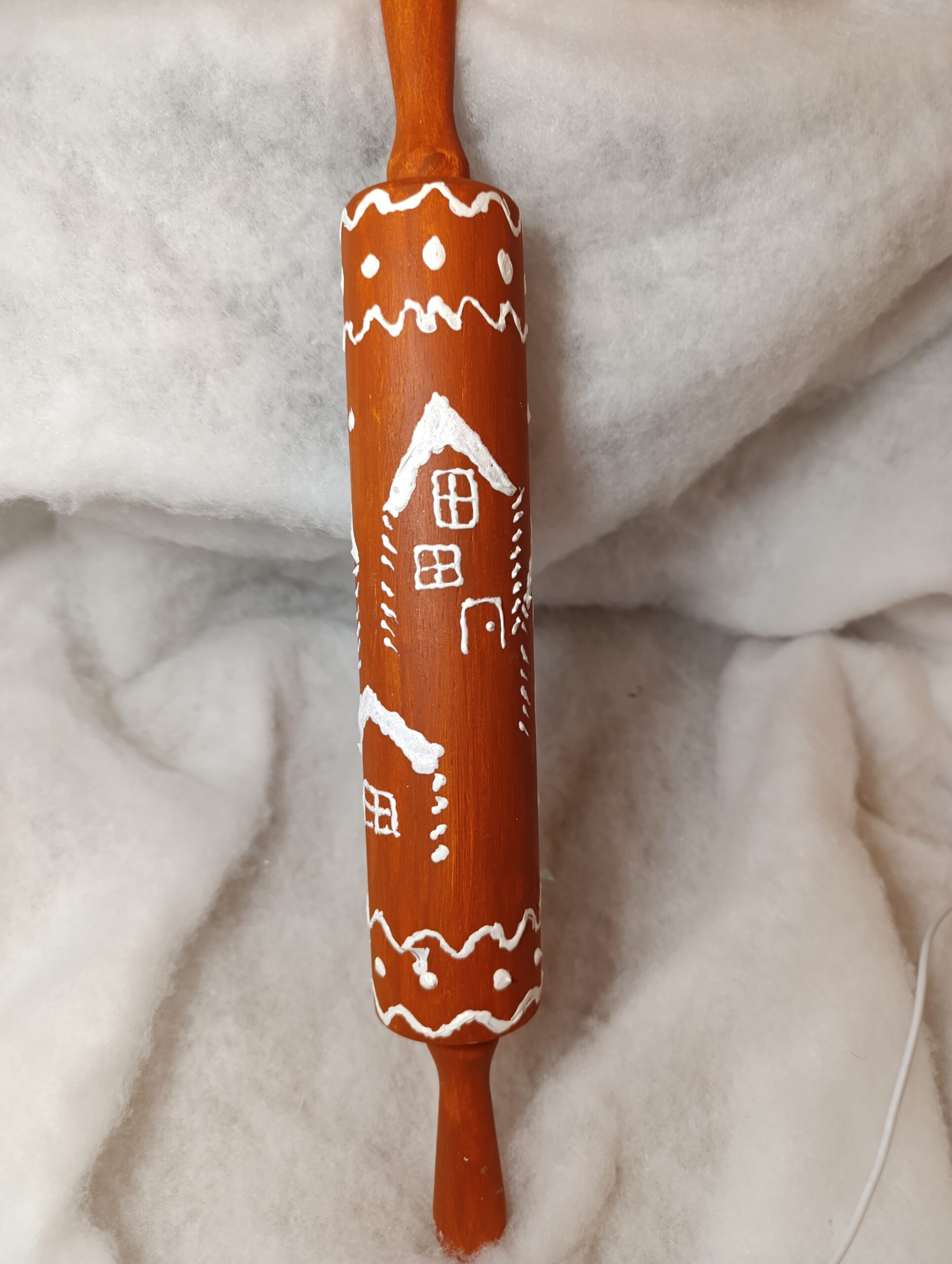 IMG_20251209_103937 🎄 Décoration de Noël – Rouleau à pâtisserie en bois décor Maison pain d’épices