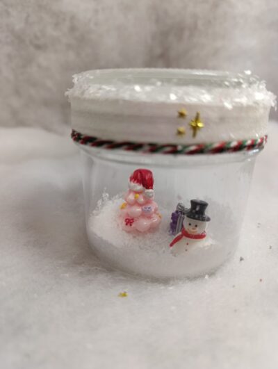 Scène de Noël sous verre  Le Sapin Rose