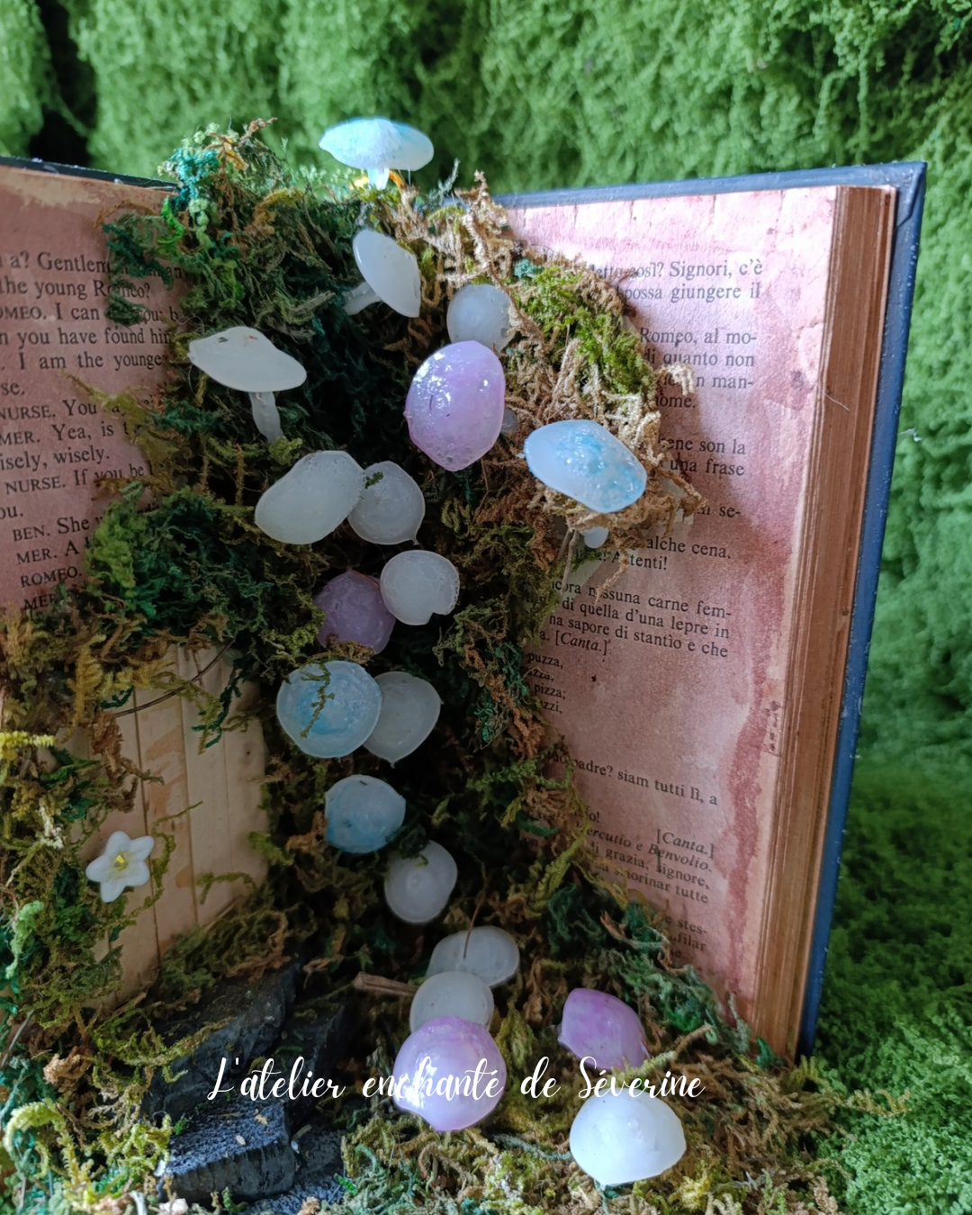 book nook – la clairière des champignons lumineux book nook – la clairière des champignons lumineux