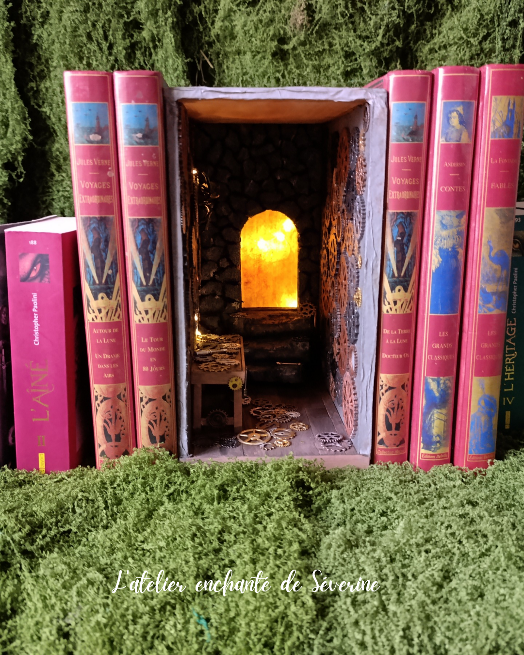 book nook – la clairière des champignons lumineux book nook – la clairière des champignons lumineux