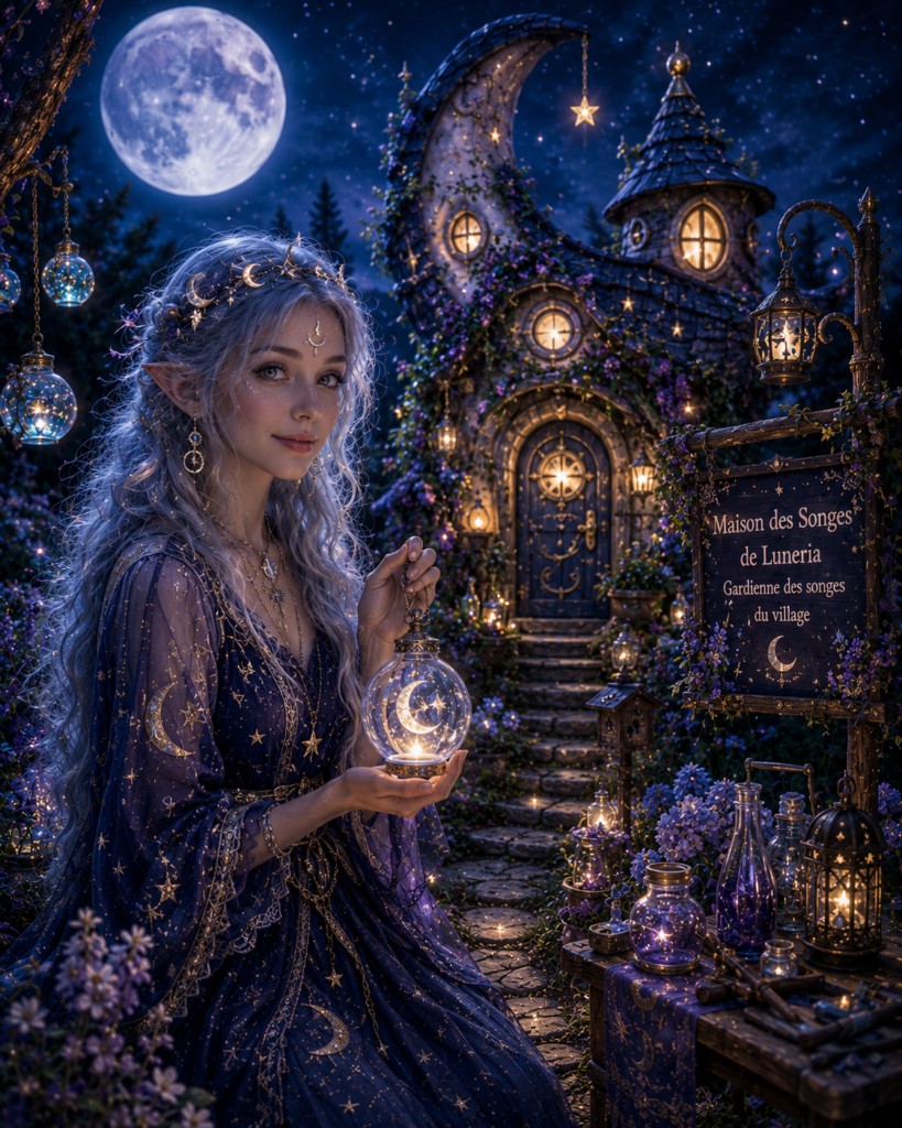 📖Chroniques de Luneria🌙, gardienne des songes du Village du Lys Enchanté Luneria Fée des songes